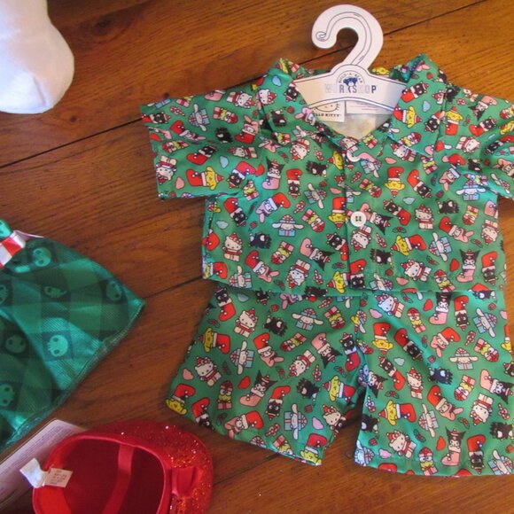 NWT Build a Bear Hello Kitty Sanrio Kuromi Christmas Lot Clothes Dress Shoes PJs - Picture 6 of 15